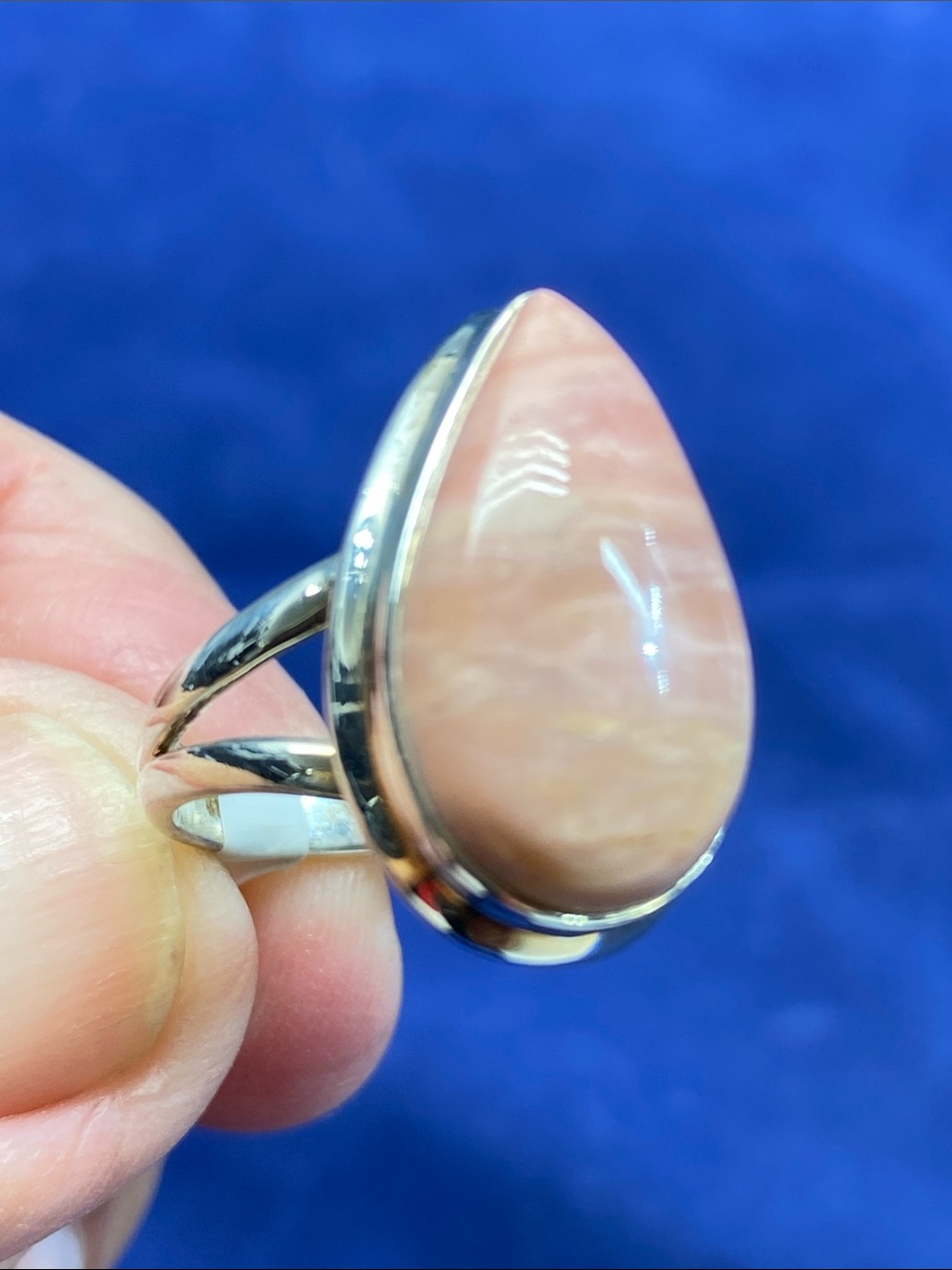 AUSTRALIAN PINK OPAL IN STERLING SILVER 925 SIZE 6
